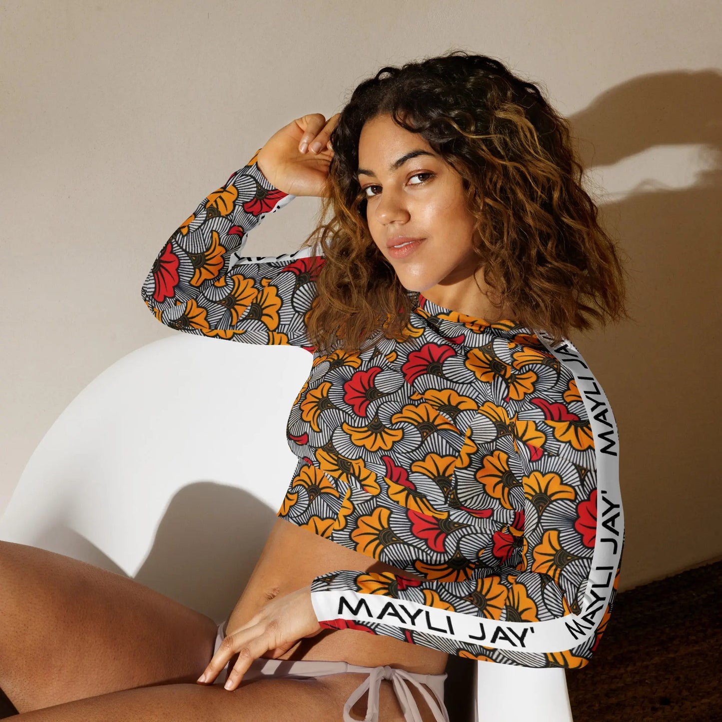 Crop Top en matières recyclées | imprimé wax - MARRY