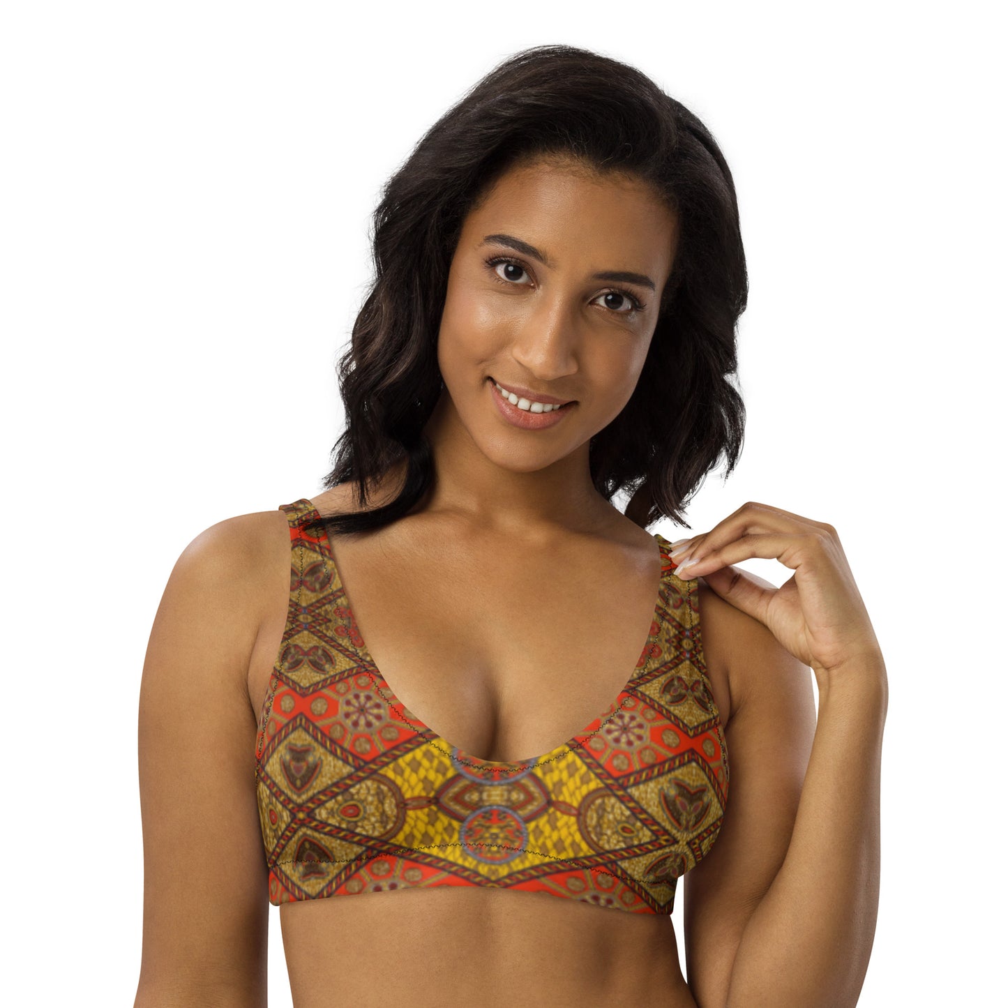 Haut de maillot de bain wax tissus écoresponsable