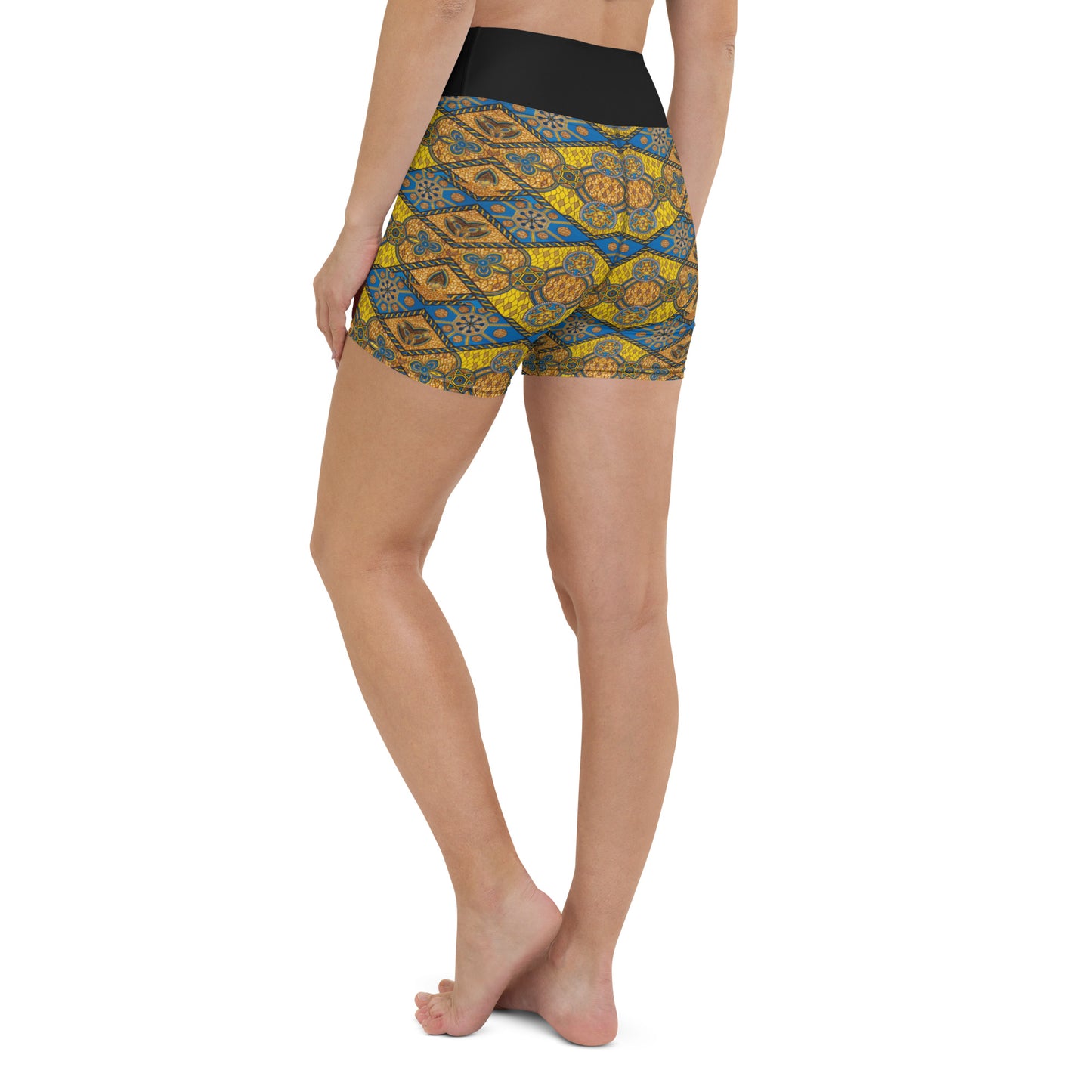 Short de sport motif wax africain