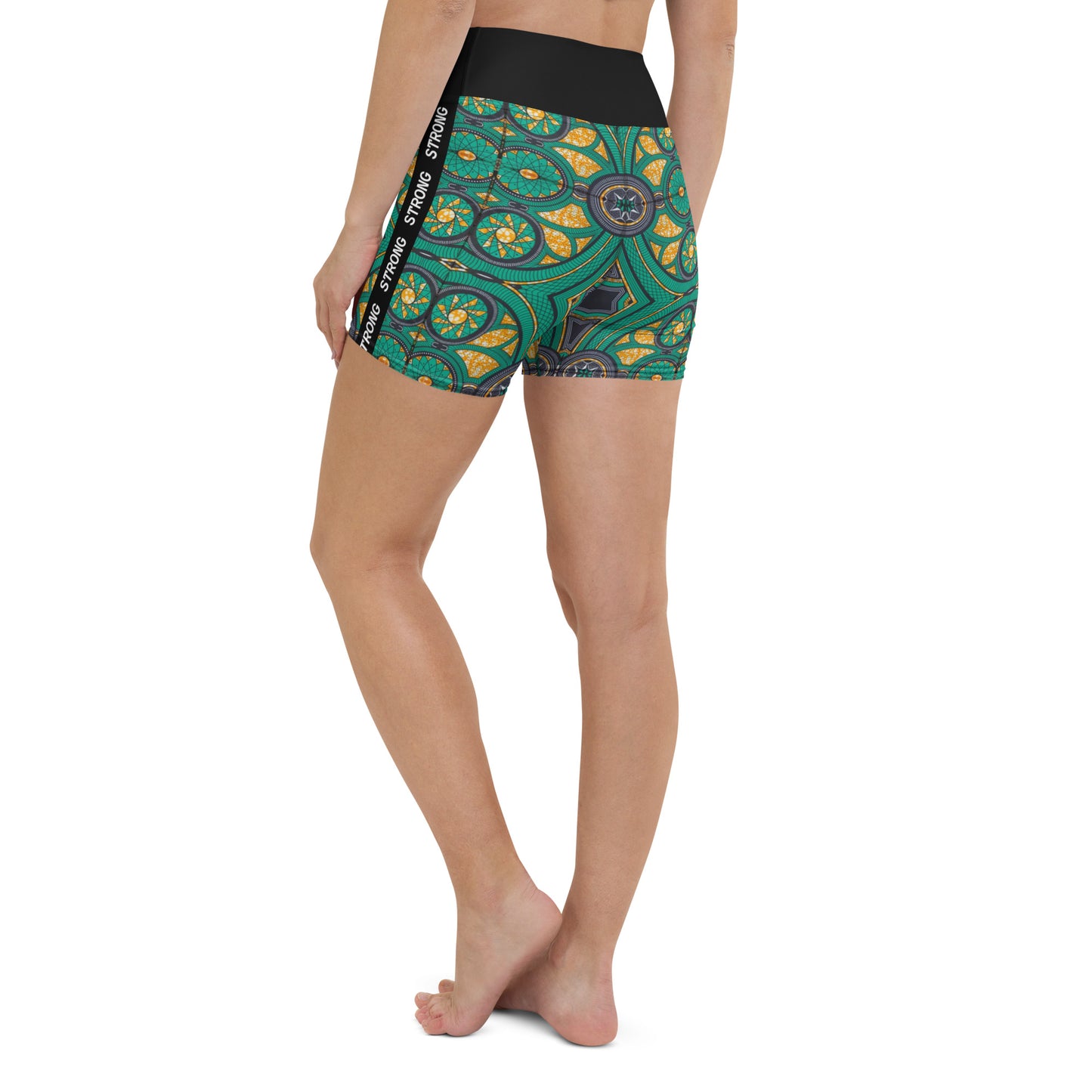 Short de sport motif wax africain