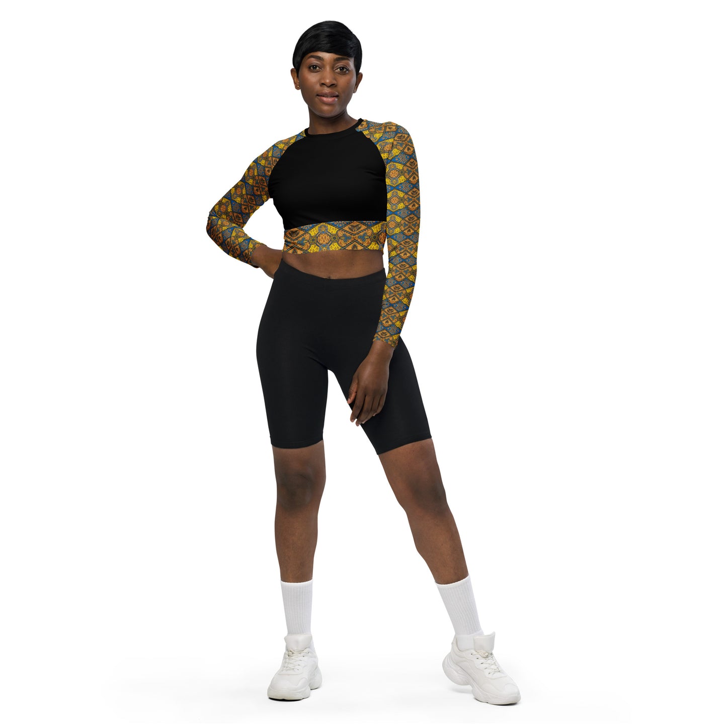 Crop top wax à manches longues en matières recyclées