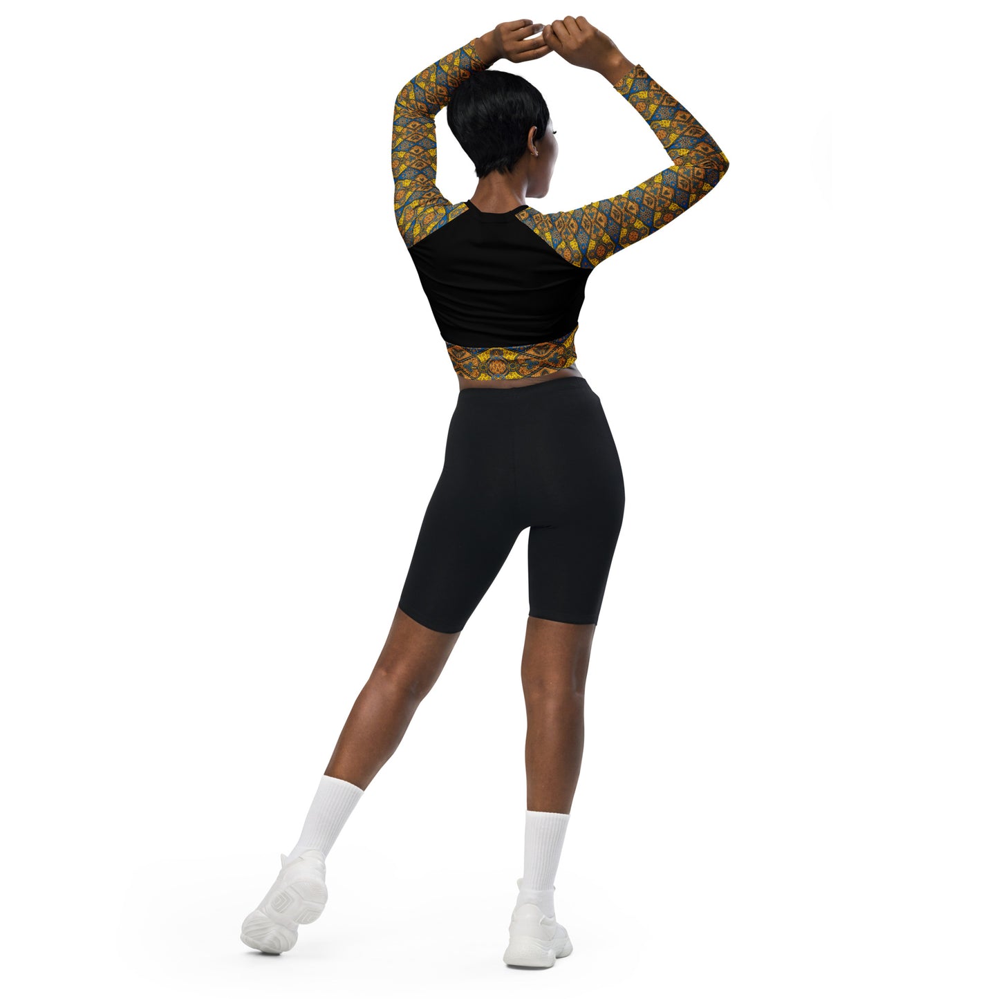 Crop top wax à manches longues en matières recyclées