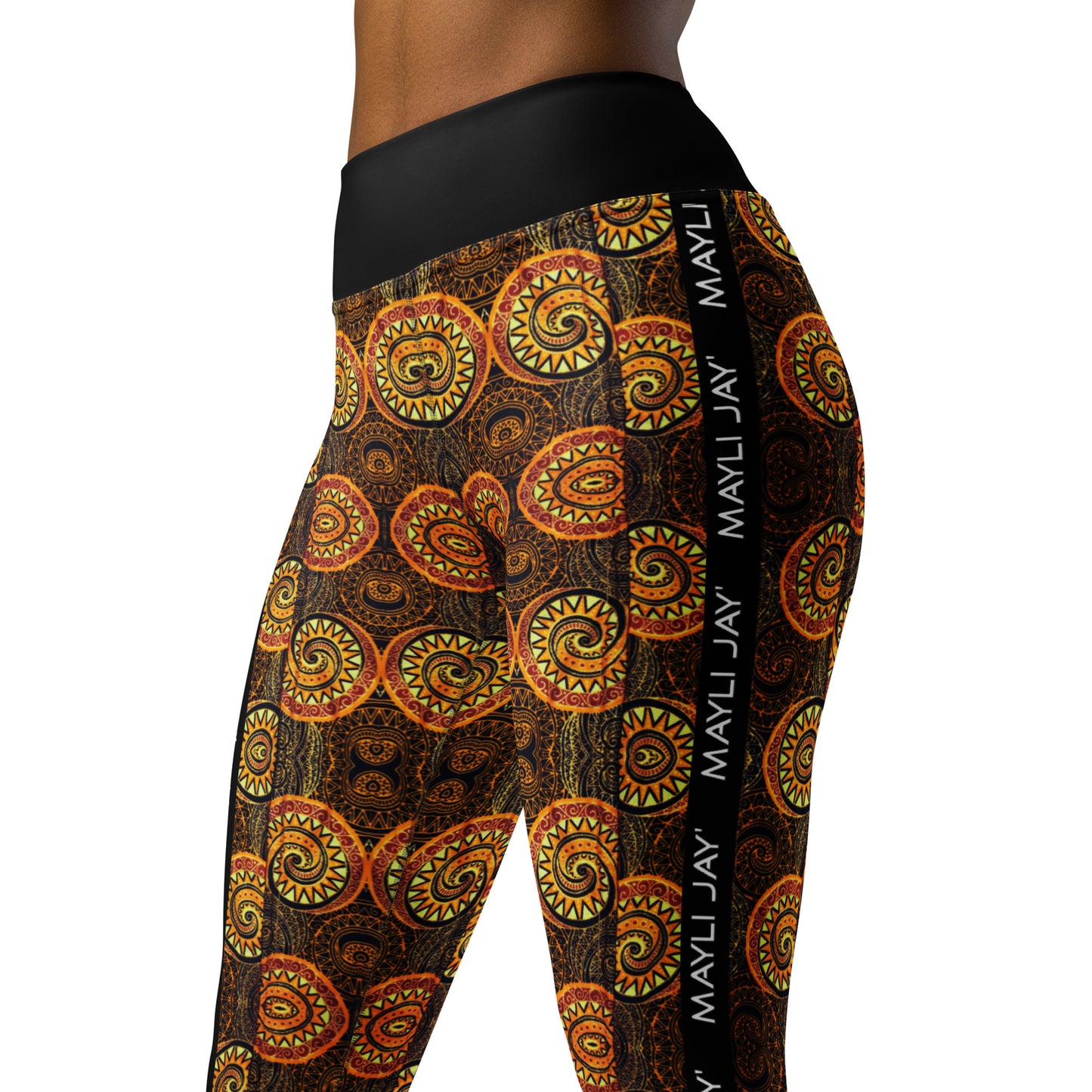 Legging de fitness imprimé wax pour femme