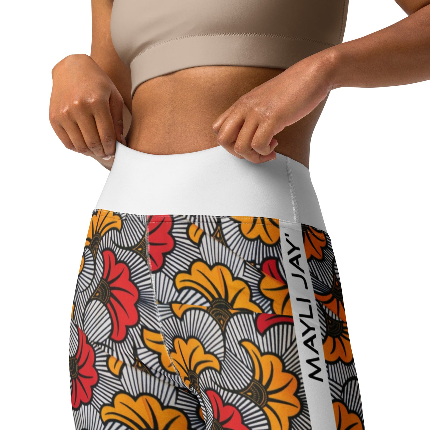 Legging de fitness imprimé wax pour femme