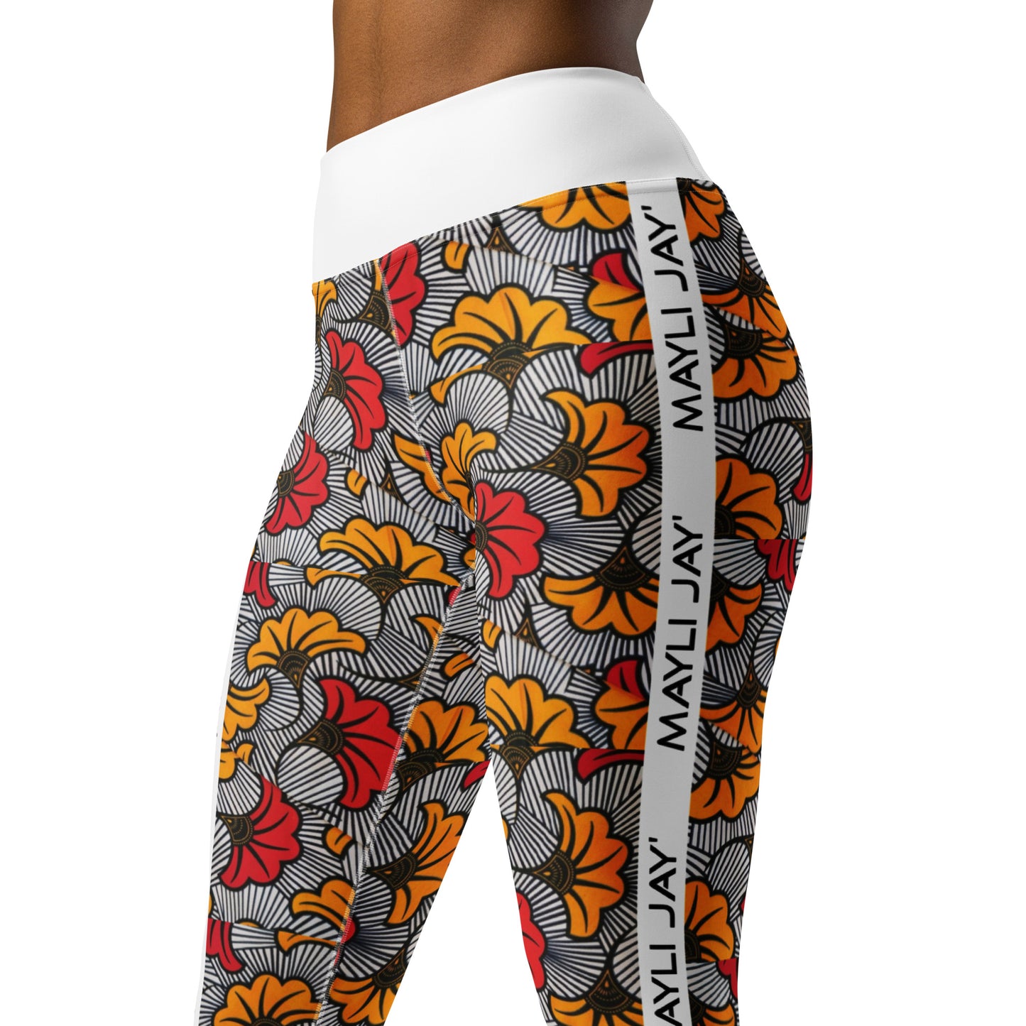 Legging de fitness imprimé wax pour femme