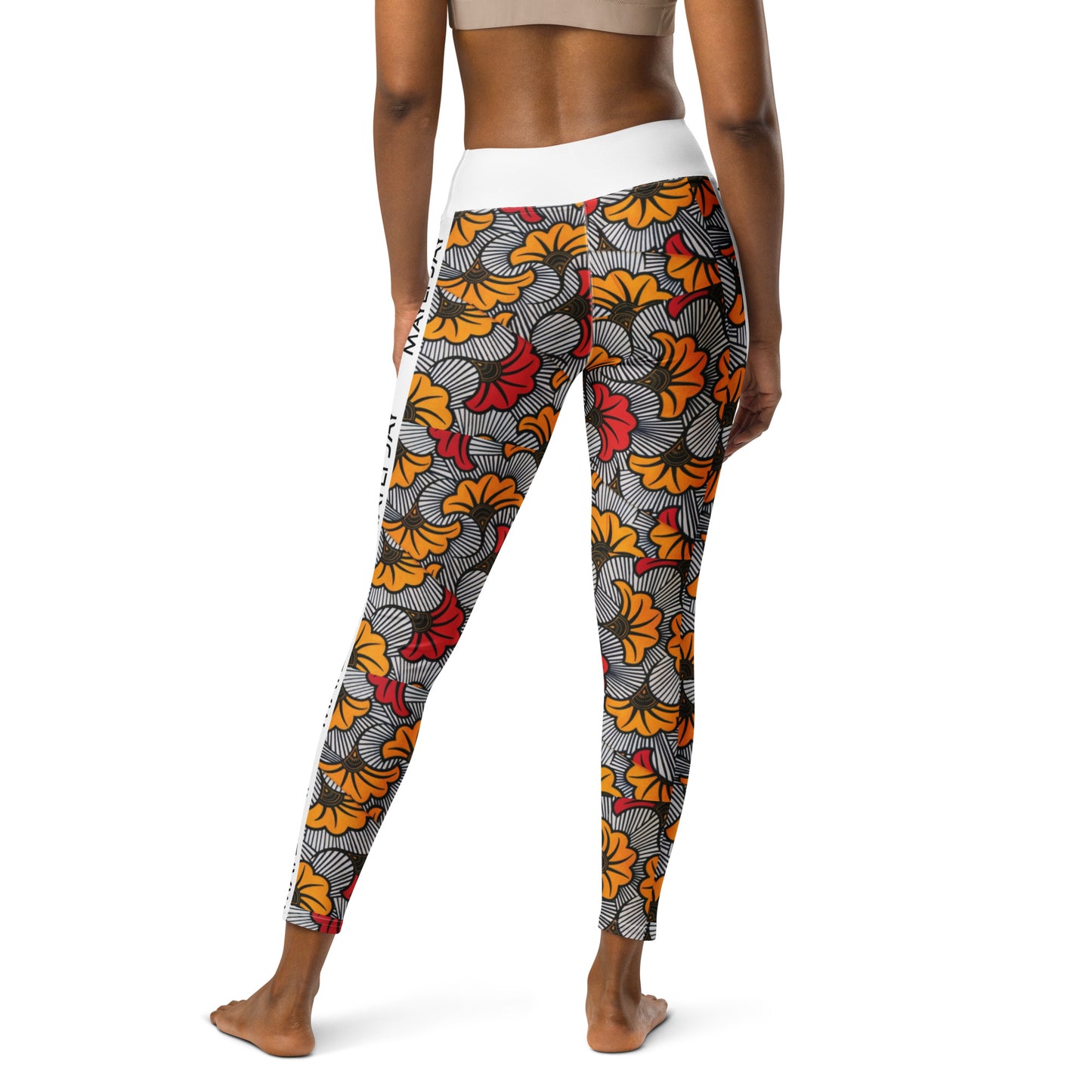 Legging de fitness imprimé wax pour femme