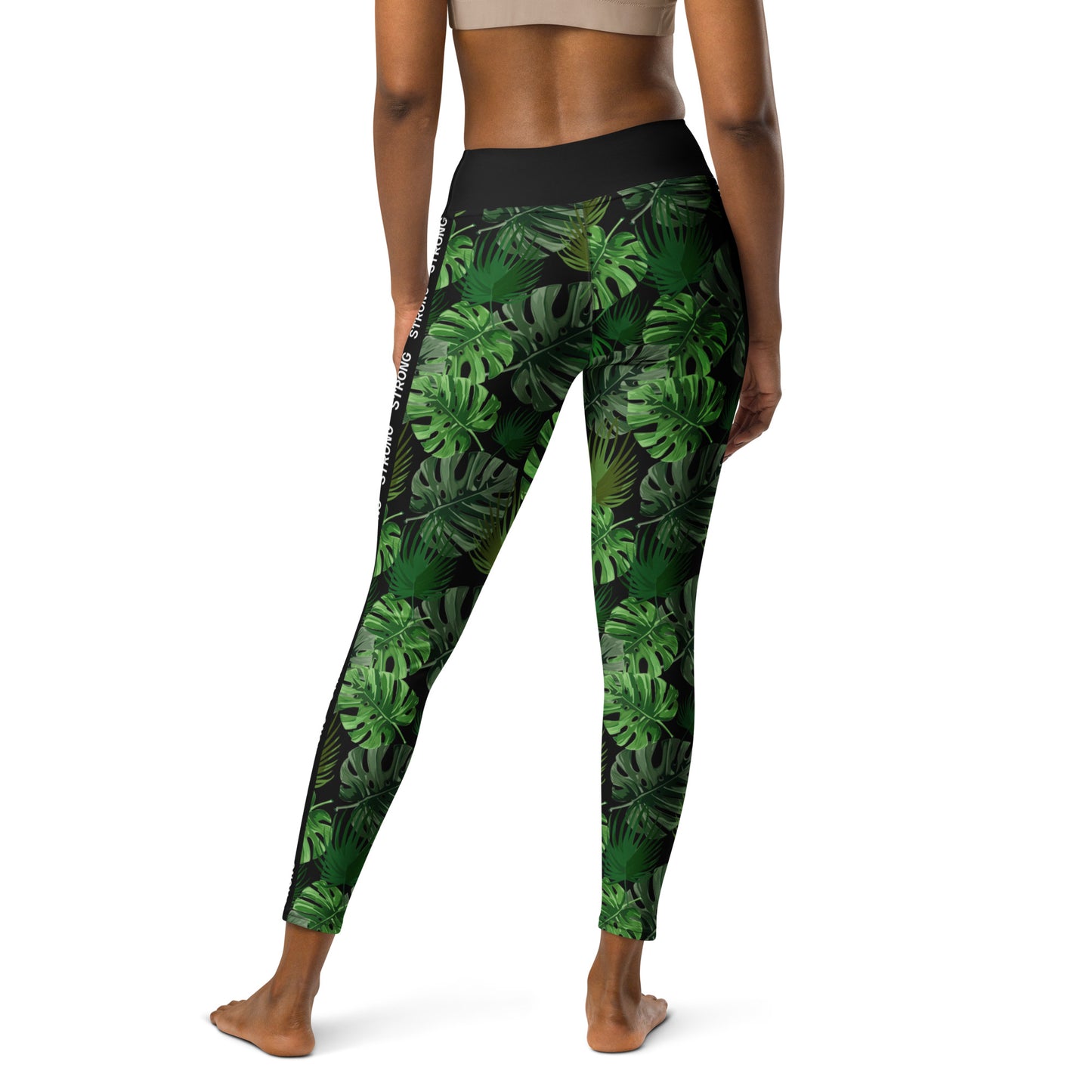 Legging de fitness imprimé tropical pour femme