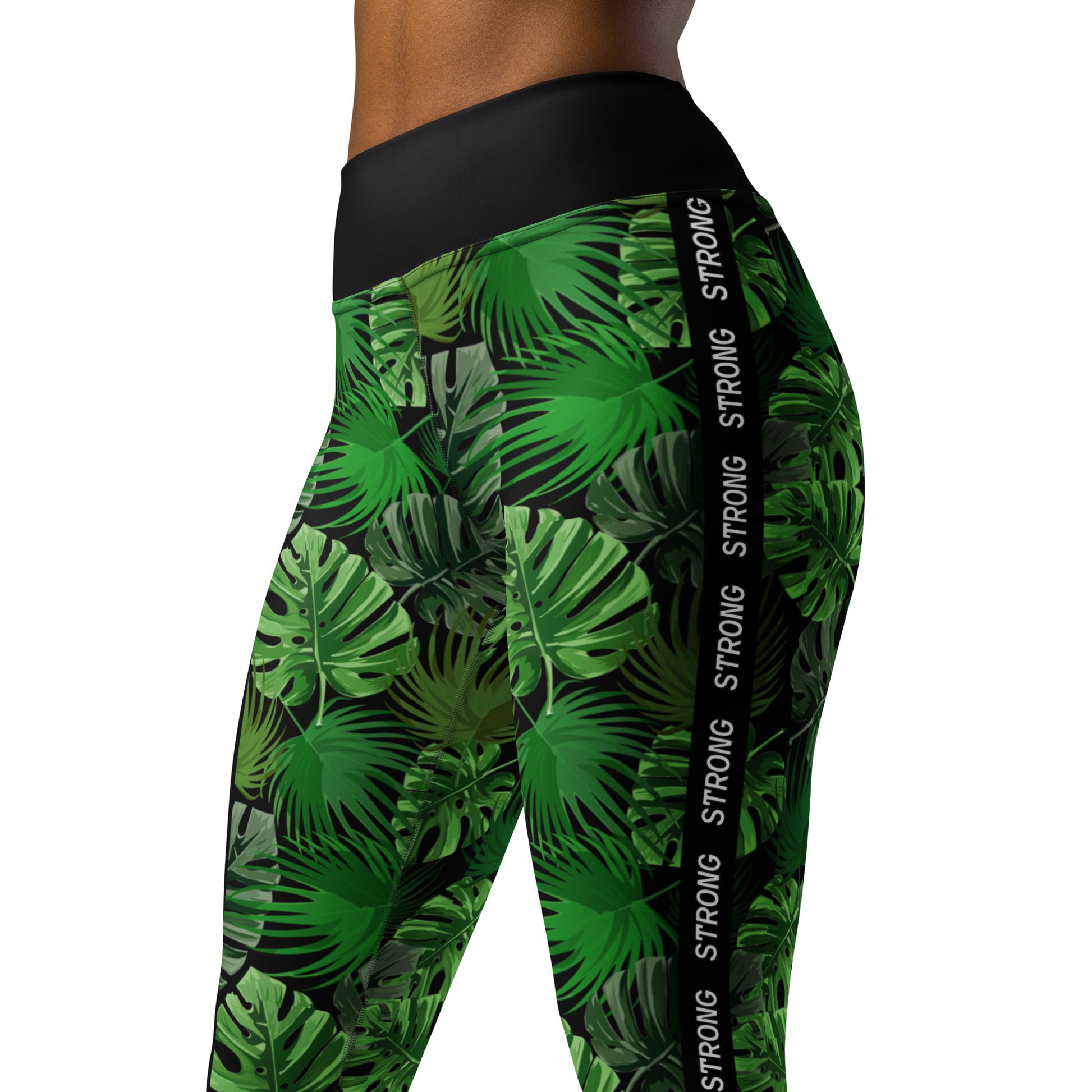 Legging de fitness imprimé tropical pour femme