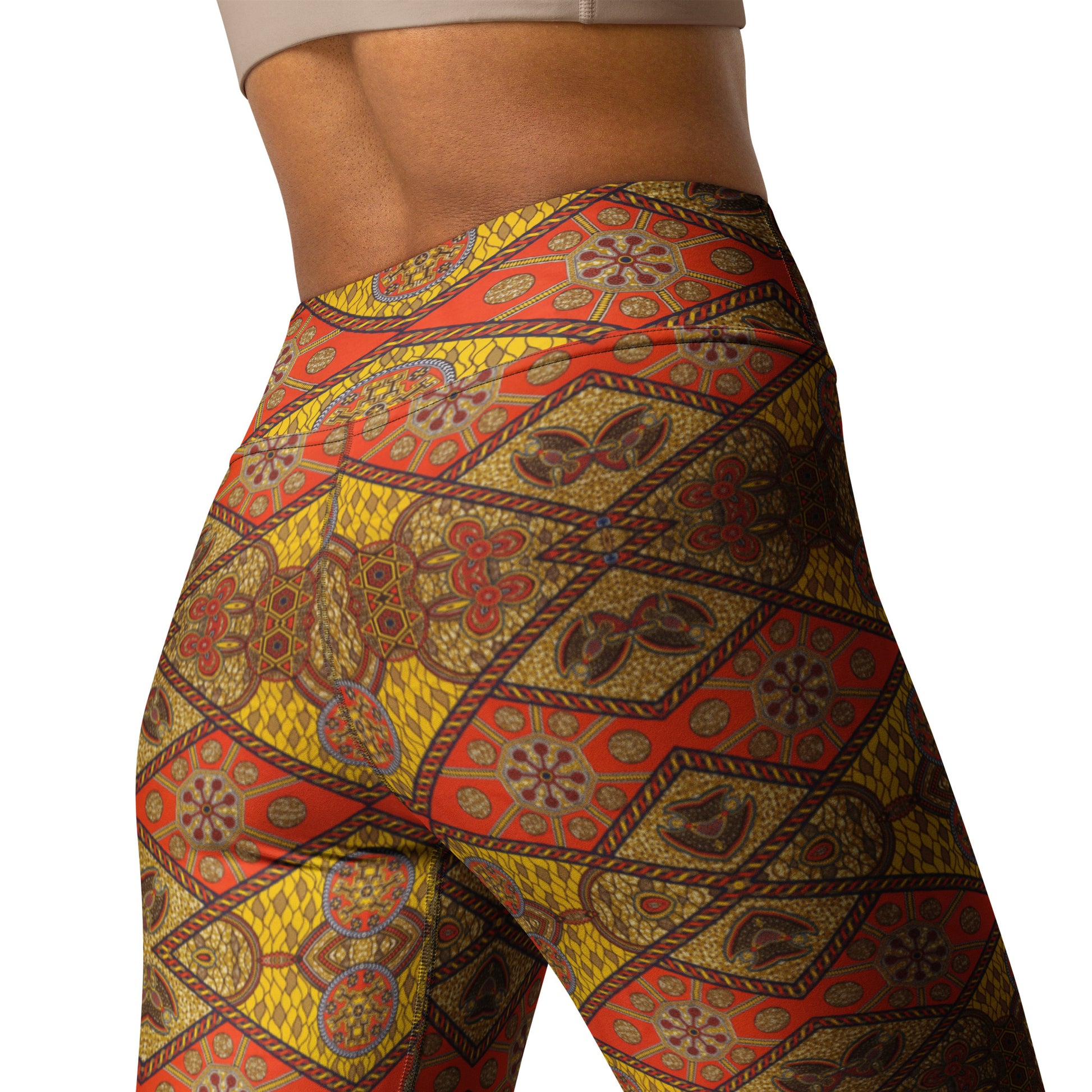 Legging de fitness imprimé wax pour femme