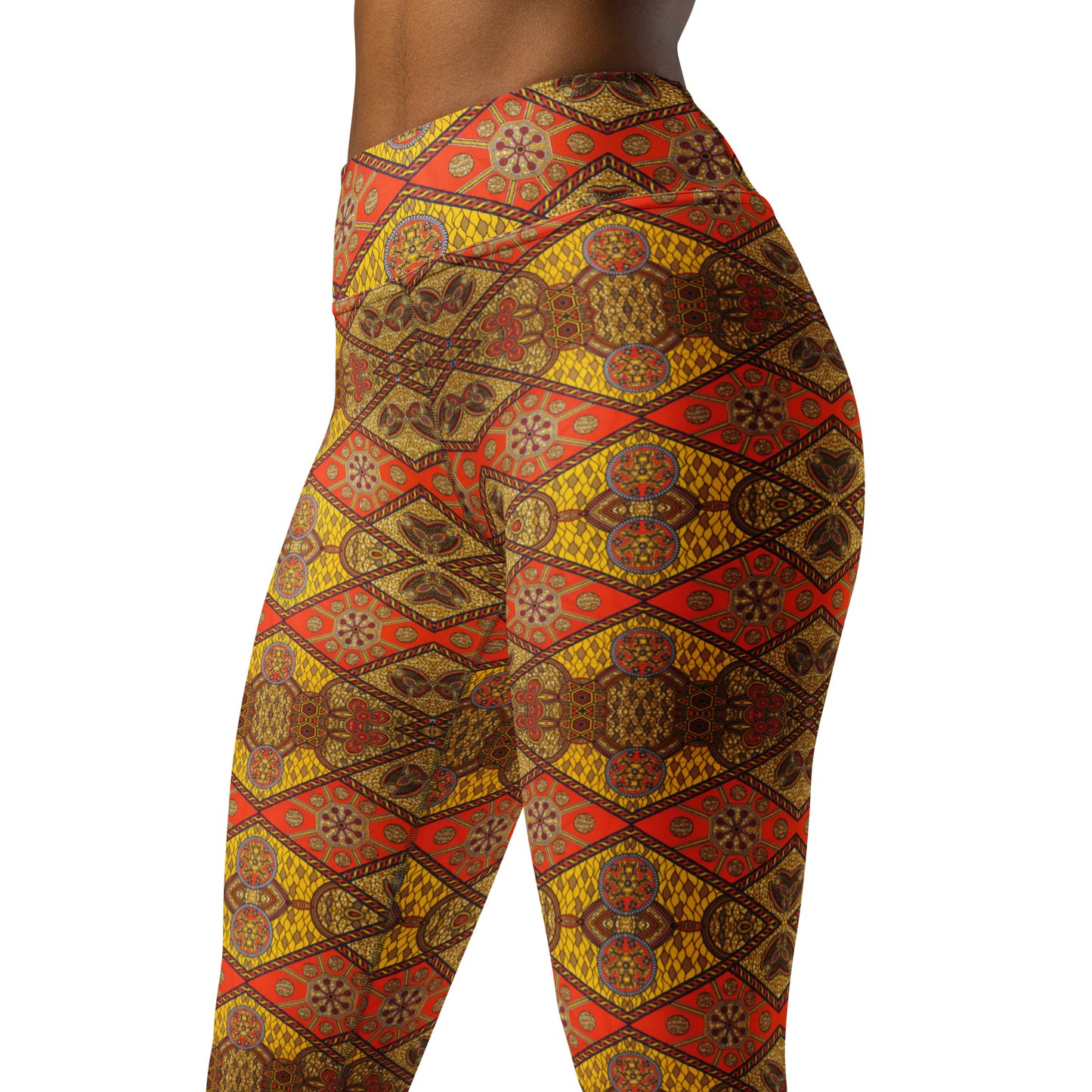 Legging de fitness imprimé wax pour femme