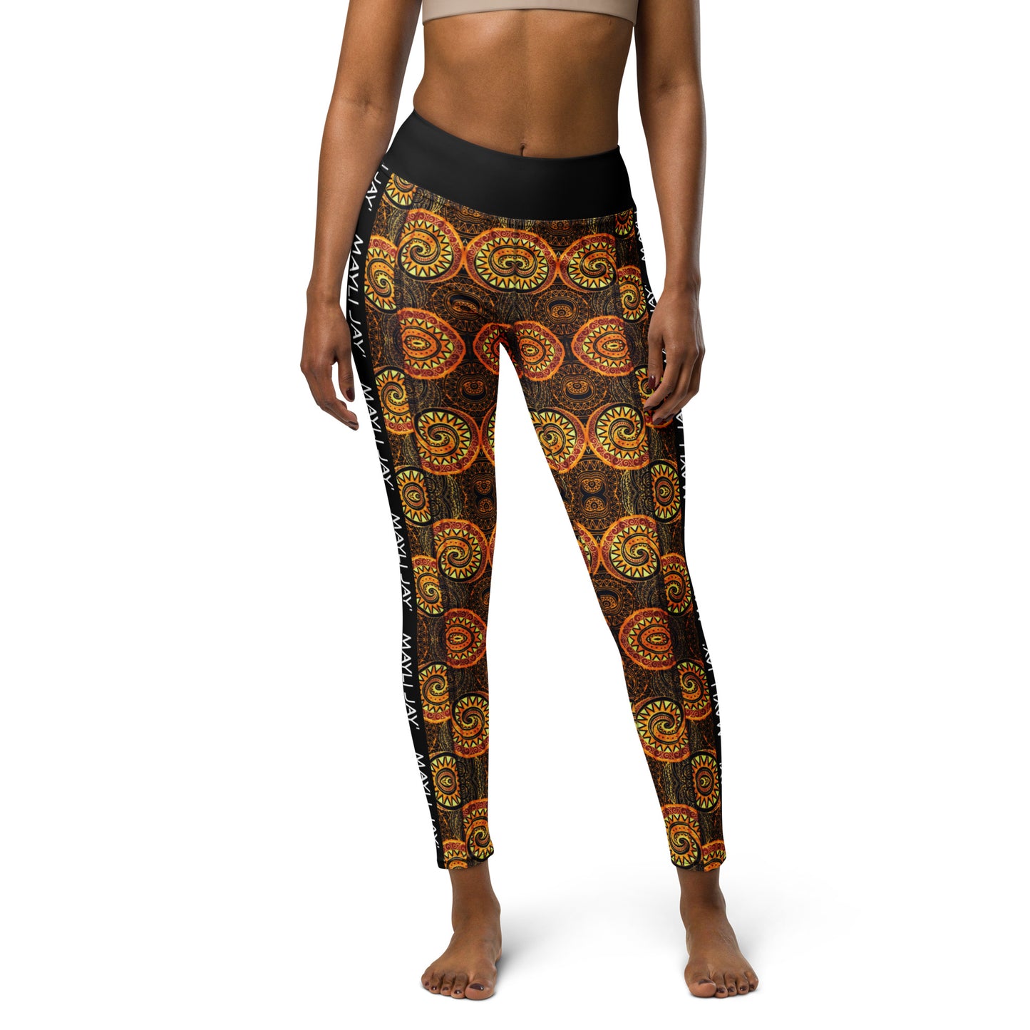 Legging de fitness imprimé wax pour femme