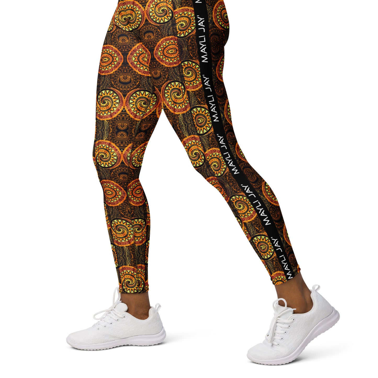 Legging de fitness imprimé wax pour femme