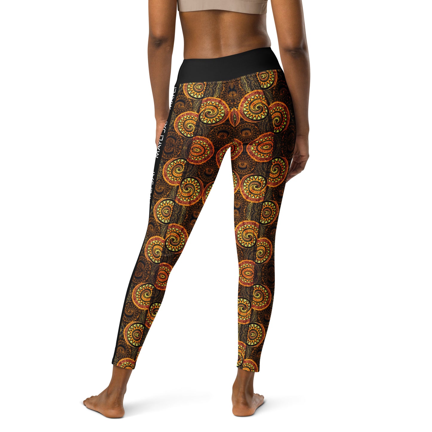 Legging de fitness imprimé wax pour femme