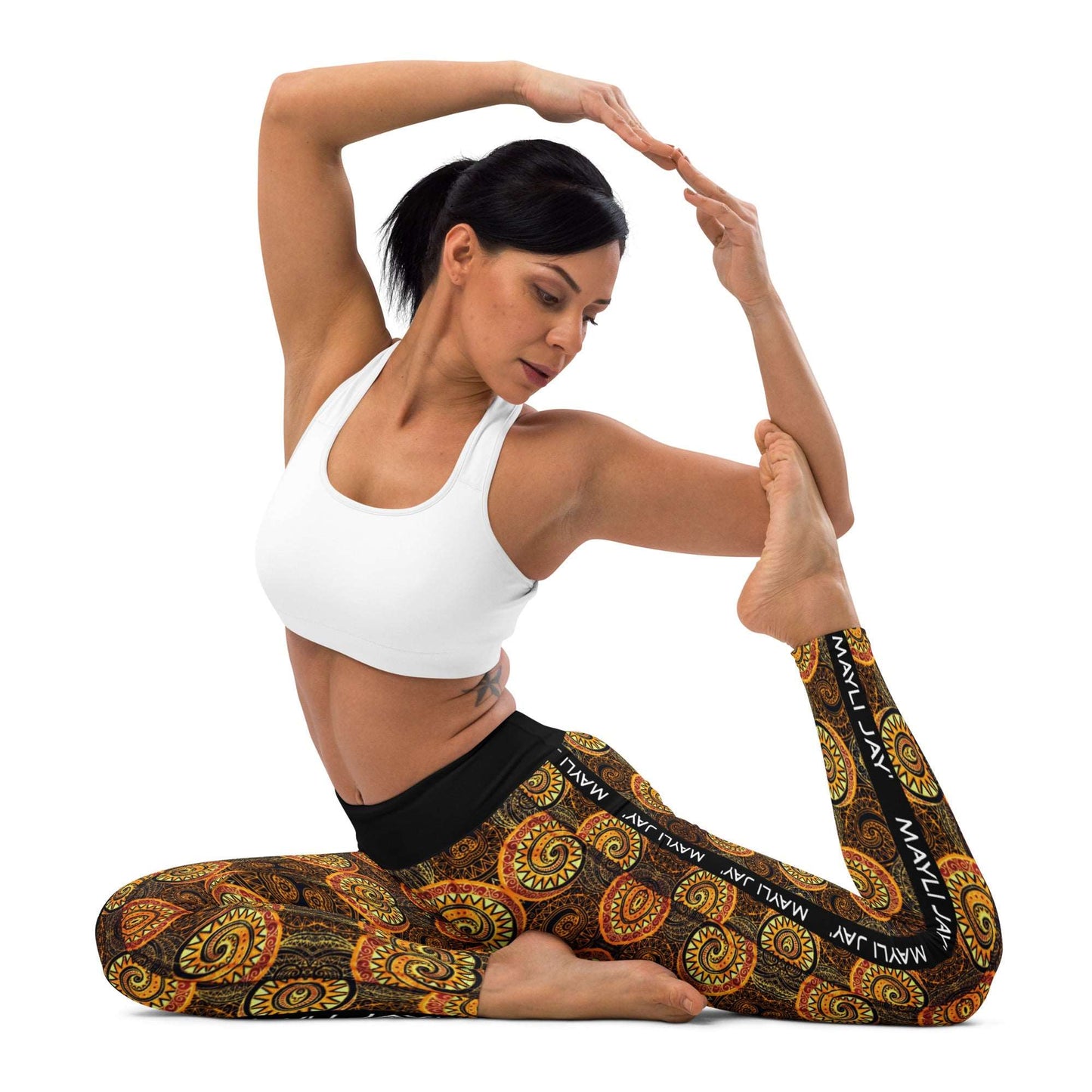 Legging de yoga imprimé wax pour femme 