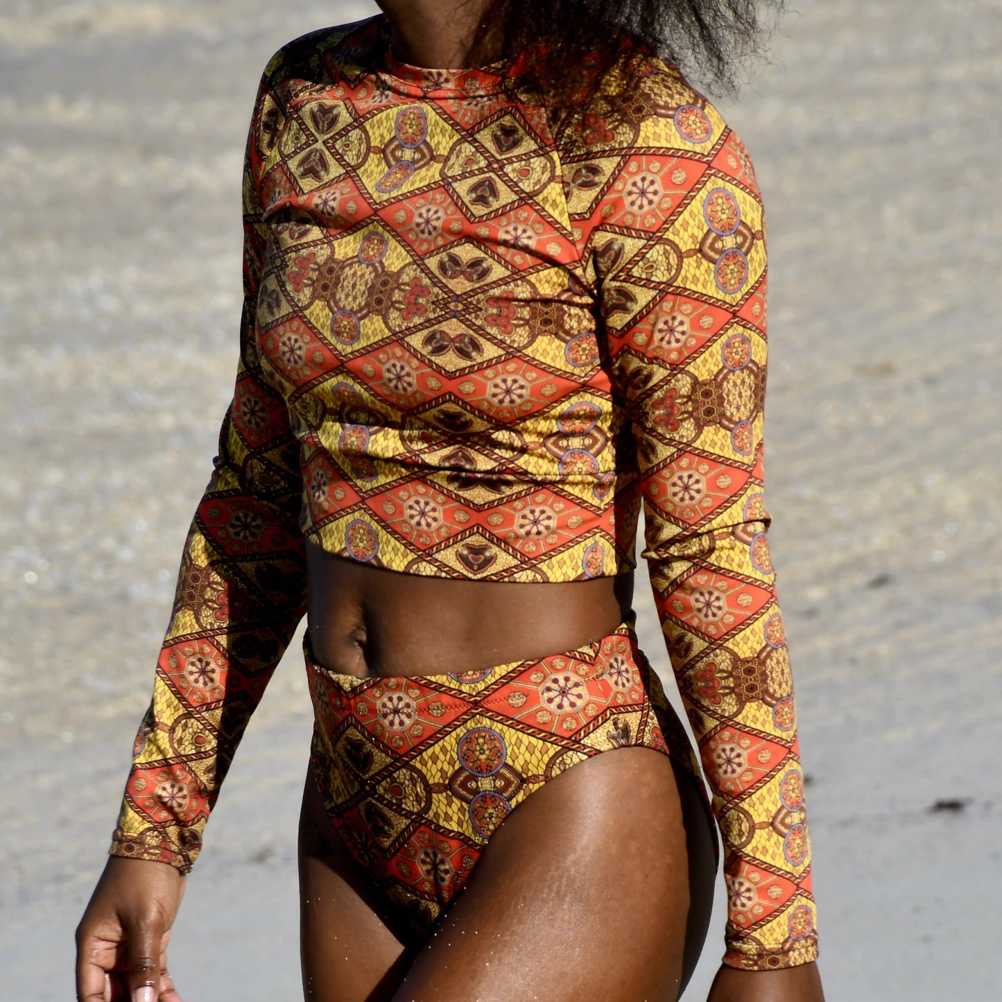Crop Top recyclé | imprimé wax - ROYAL MAYLI JAY'
