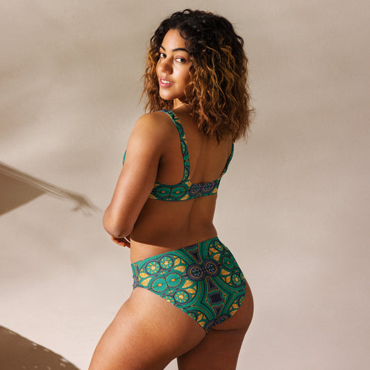 Bikini éco-responsable taille haute - EMERALD Mayli Jay'